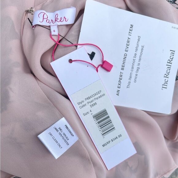 Parker Dress NWT Dorothy Pearl Paradise Pink and Black Floral Ruffle Size 4 - Picture 5 of 5